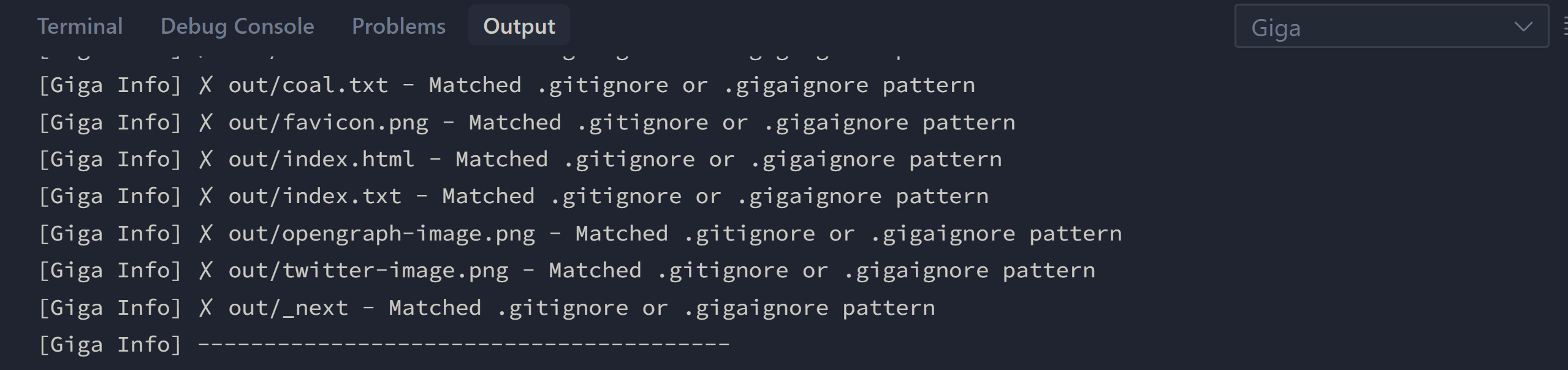 Output Panel Selection